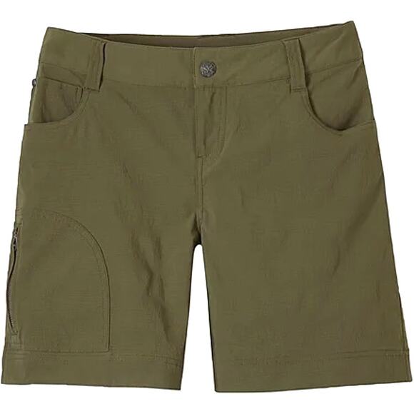 PRANA Hazel Women's Nylon Ripstop Hiking Shorts in Cargo Olive Green Size 10 - Picture 1 of 8
